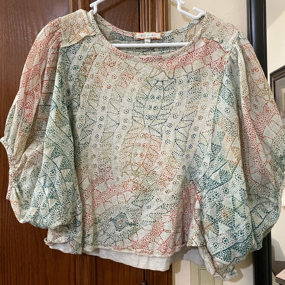 Erin + Ali Multicolor Printed Blouse